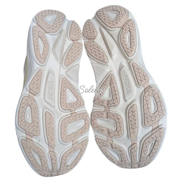 HOKA ONE ONE Bondi 8 Womens 10B Shifting Sand Eggnog Run Walking Comfort Sneaker - Picture 6 of 11